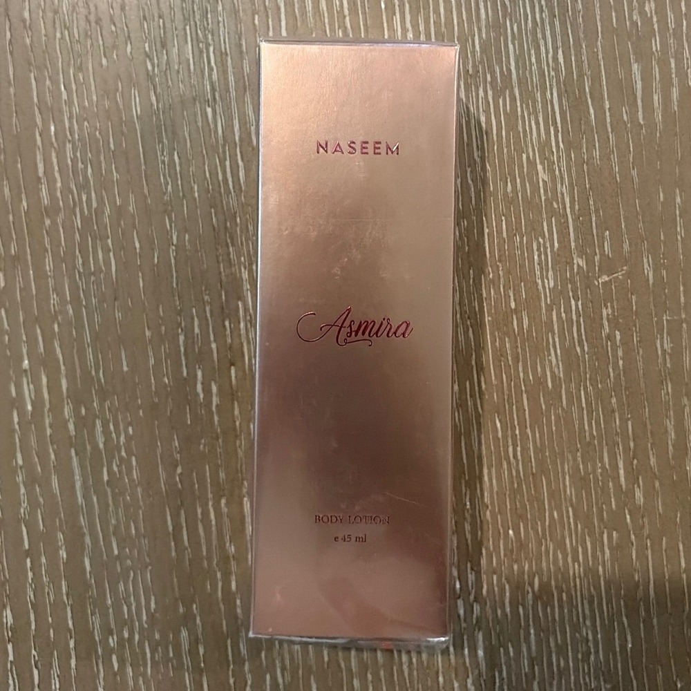 Naseem Asmira Body Lotion 45ml Alcohol Free Made in UAE New Sealed Rose Gold Box